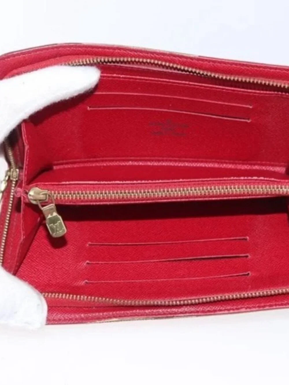 LOUIS VUITTON Monogram Cherry Porte Monnaie Zip Long Wallet M95006 Auth LNZ473